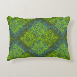 植物パターン。12c DGrey BG アクセントクッション