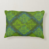 植物パターン。12c DGrey BG アクセントクッション (裏面)