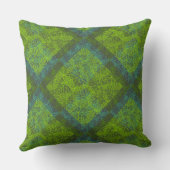 植物パターン。12c DGrey BG クッション (裏面)