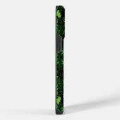 植物パターン。14bブラックBG iPhoneケース (右側面)