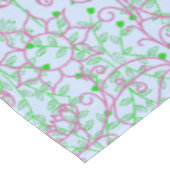 植物パターン。14CピンクフローラブルーBG テーブルクロス (アングル)