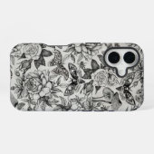 植物パターン iPhone 16ケース (裏面横)