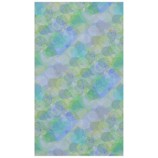 植物パターンA02.b葉LBlue BG テーブルクロス (正面)