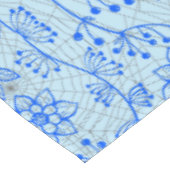 植物パターンA08.b boho.青BG テーブルクロス (アングル)