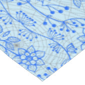 植物パターンA08.b boho.青BG テーブルクロス (アングル)