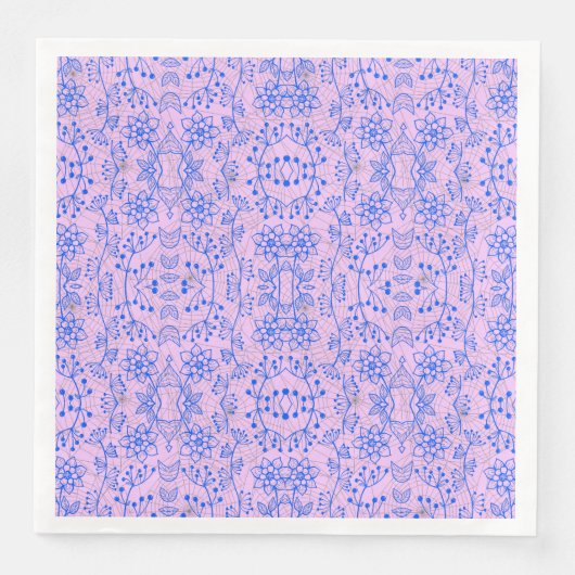 植物パターンA08.b boho.lpurple BG (正面)