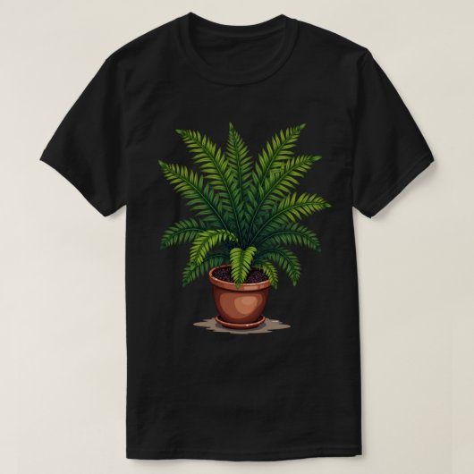植物パパ・ママ シダ好き ボタニカル Tシャツ (デザイン正面)