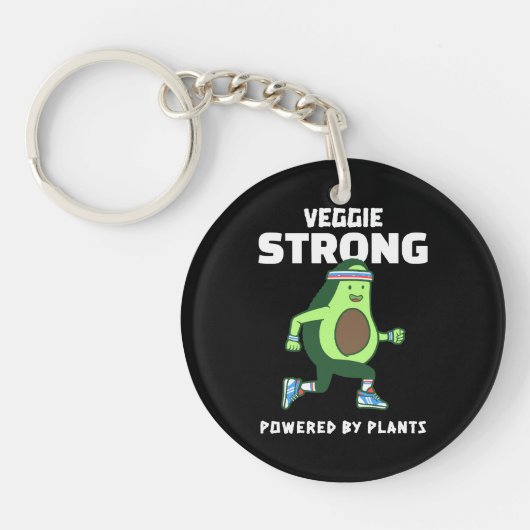 植物パワーで強くなる Veggie Strong キーホルダー (正面)