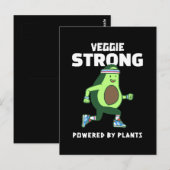 植物パワーで強くなる Veggie Strong ポストカード (正面/裏面)