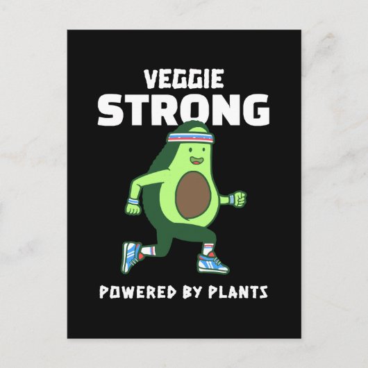 植物パワーで強くなる Veggie Strong ポストカード (正面)