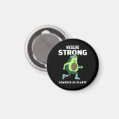 植物パワーで強くなる Veggie Strong マグネット (正面/裏面)