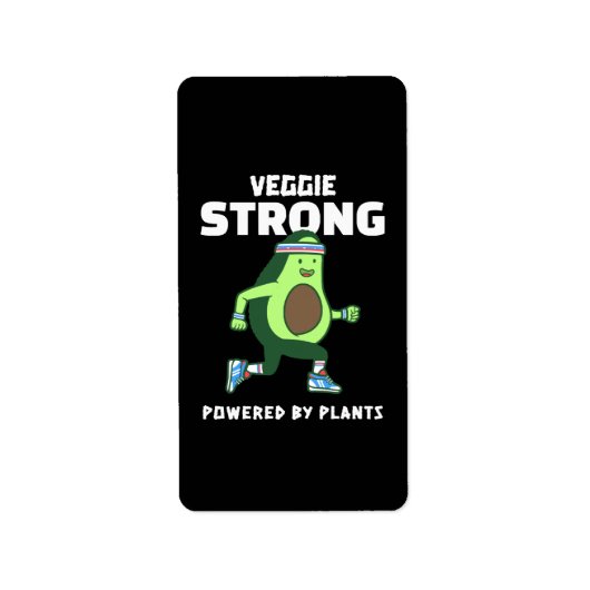 植物パワーで強くなる Veggie Strong ラベル (正面)