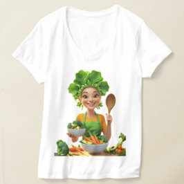 植物パワーのシェフ - 愛情たっぷりの料理 Tシャツ