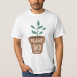 植物パーソナライズされたパパ園芸 Tシャツ<br><div class="desc">大きな緑の植物と「植物パパ」の文字を備え読た可愛い植物パパシャツ。 生カスタマイズ活の植物パパの名前で。</div>