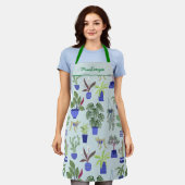 植物パーソナライズされた園芸 エプロン (着用した状態)