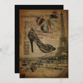 植物フランスの学上のパリス 招待状 (正面/裏面)