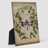 植物フランスの葉モダンヴィンテージ フォトプラーク (側面)