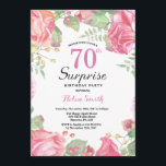 植物フローラサプライズ70th誕生日招待状 招待状<br><div class="desc">植物フローラサプライズ70誕生日招待状。フローラ·ピンク·ピニーズ·誕生日·招待状·フォー·ウーマン。水彩フローラフラワーピンクエレガントのバラと牡丹の花。大人の誕生日。白の背景白黒：13.15.16.18.21.30.40.50.60.70.80.90.100.任意の年齢さらにカスタマイズするには、「クリックカスタマイズit」ボタンをクリックし、デザインツールを使用してこのテンプレートを変更してください。</div>