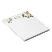 植物フローラフパーソナライズされたラワースケッチ ノートパッド (アングル)