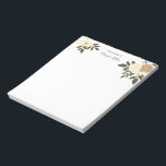 植物フローラフパーソナライズされたラワースケッチ ノートパッド<br><div class="desc">このひな形は、手描きの花模様をソフトパステル色で表します。自分のカスタマイズ文字と名前で一致する製品をストアで検索します。</div>