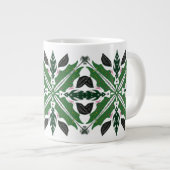 植物ベゴニアス祈りの言葉モンステラグリーンリーマンダラ ジャンボコーヒーマグカップ (正面右)