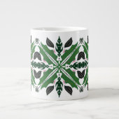 植物ベゴニアス祈りの言葉モンステラグリーンリーマンダラ ジャンボコーヒーマグカップ (正面)