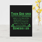 植物ベースのダイエットビーガンベジタリアン動物愛好家 カード (黄色い花)