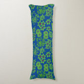 植物ベースのパターン(6).グリーンブルーBG ボディピロー (正面縦)