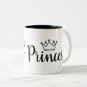 植物ベースのプリンセスビーガンフローラ（クラウン付き） ツートーンマグカップ (正面右)