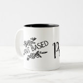 植物ベースのプリンセスビーガンフローラ（クラウン付き） ツートーンマグカップ (正面左)