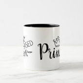 植物ベースのプリンセスビーガンフローラ（クラウン付き） ツートーンマグカップ (中央)