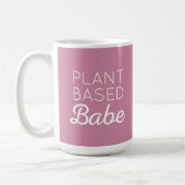 植物ベースの可愛い人のピンクのマグ コーヒーマグカップ (左)