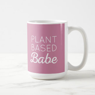 植物ベースの可愛い人のピンクのマグ コーヒーマグカップ