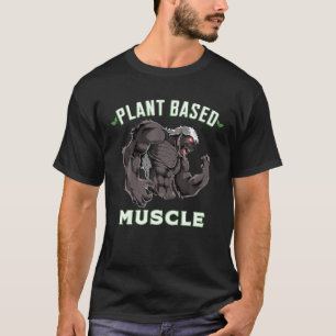 植物ベースの筋肉ハニーバッガーパワーリフターワークオ Tシャツ