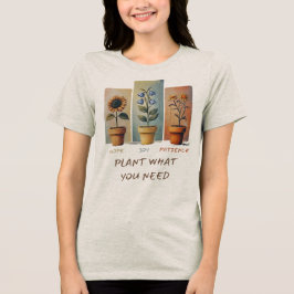 植物ホープ喜び忍耐Tee陽性を毎日成長 トライブレンドTシャツ