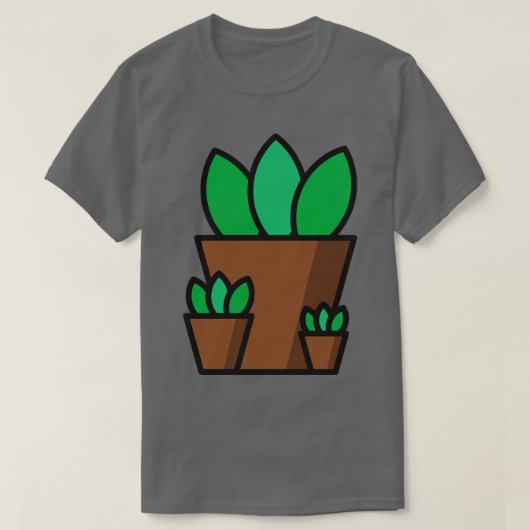 植物ポット Tシャツ (デザイン正面)