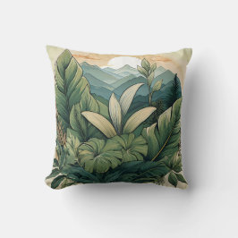 植物マウンテンシーンクッションとリーフ詳細 クッション