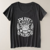 植物マニアTシャツ プラスサイズTシャツ (デザイン正面)