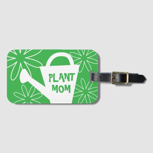 植物ママおもしろいガーデニング引用文旅行荷物タグ ラゲッジタグ (正面横)