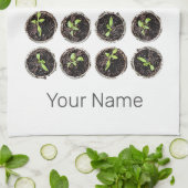 植物ママガーデンフラワーホビーガーデナーまたはフローリスト キッチンタオル (折り畳み)