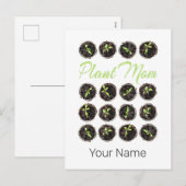 植物ママガーデンフラワーホビーガーデナーまたはフローリスト シーズンポストカード (正面/裏面)