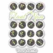 植物ママガーデンフラワーホビーガーデナーまたはフローリスト シール (正面)