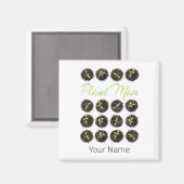 植物ママガーデンフラワーホビーガーデナーまたはフローリスト マグネット (正面/裏面)