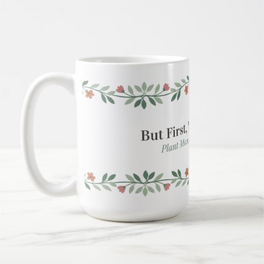 植物マママグ 面白い植物柄 コーヒーマグ (15oz) コーヒーマグカップ (左)