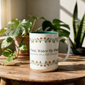 植物マママグ 面白い植物柄 コーヒーマグ (15oz) ツートーンマグカップ