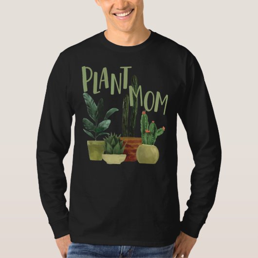 植物ママ植物ママ多肉植物 Tシャツ (正面)