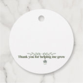 植物ママ植物性ギフトラベル- Tで両面 フェイバータグ (裏面)