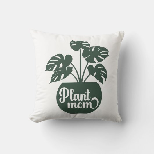 植物ママ緑の鉢植え クッション (正面)