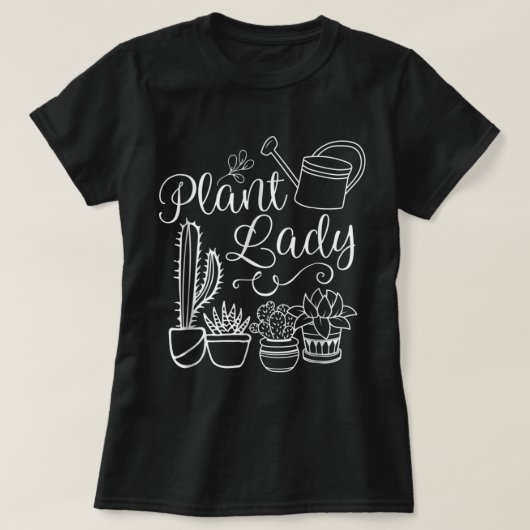 植物ママ風かわいいプラントマムTシャツ Tシャツ (デザイン正面)