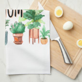 植物ママ – ガーデニング、ママのためのプランターギフト キッチンタオル (四つ折り)